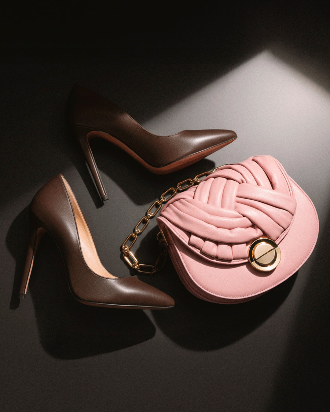 ALMA | Borsa in pelle con intreccio | Nude