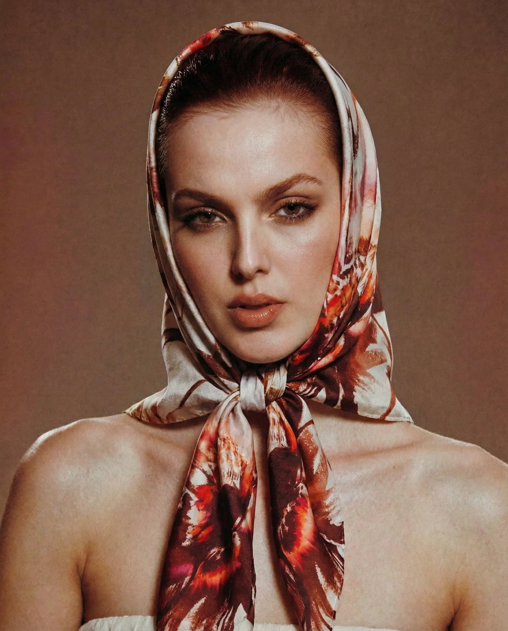 Foulard in Seta 100% Dahlia Stampa Artistica | Serein