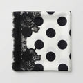 Foulard in Seta - Pois con Pizzo Nero