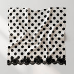 Maxi foulard - Pois et détail en dentelle