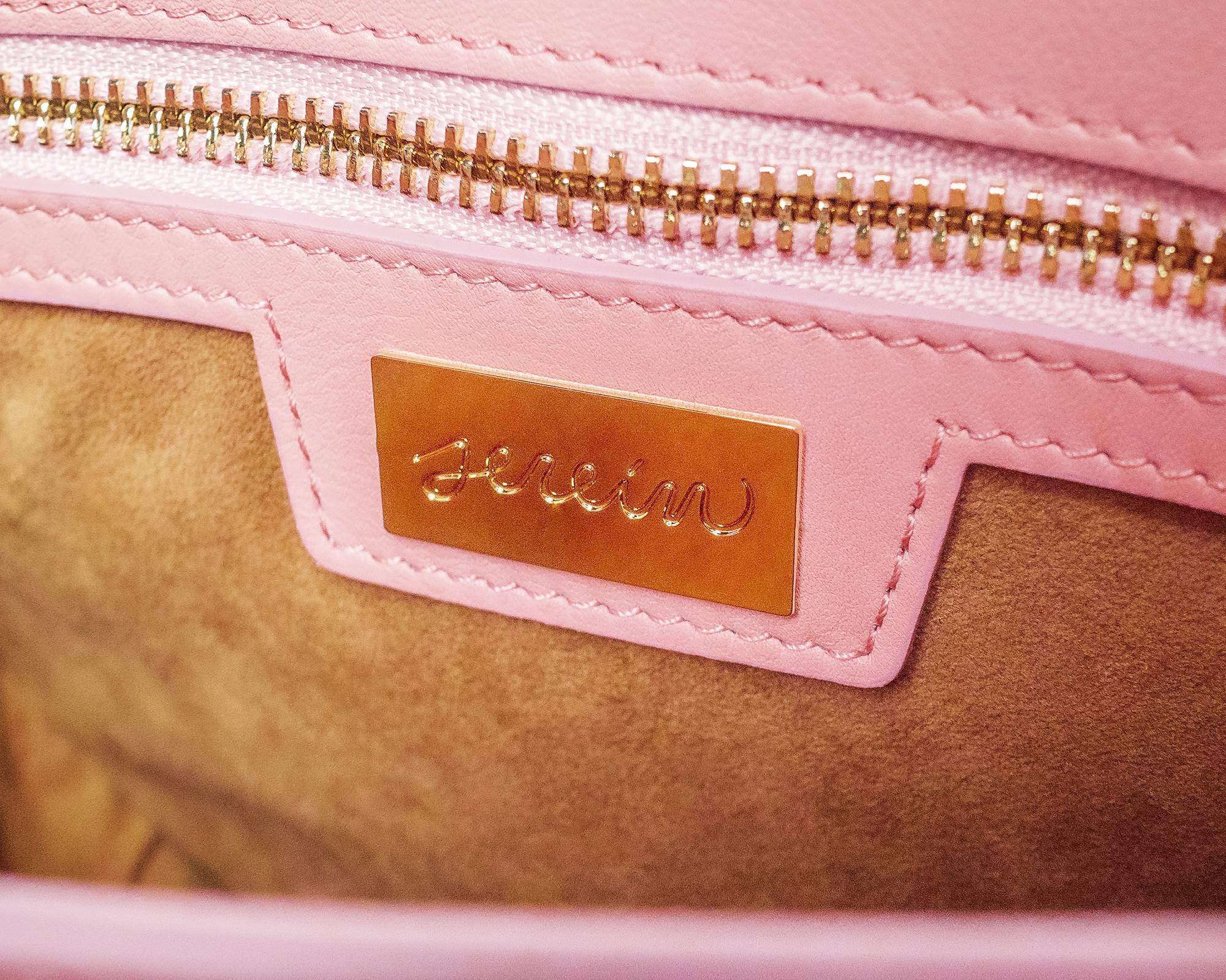 ALMA | Borsa in pelle con intreccio | Nude