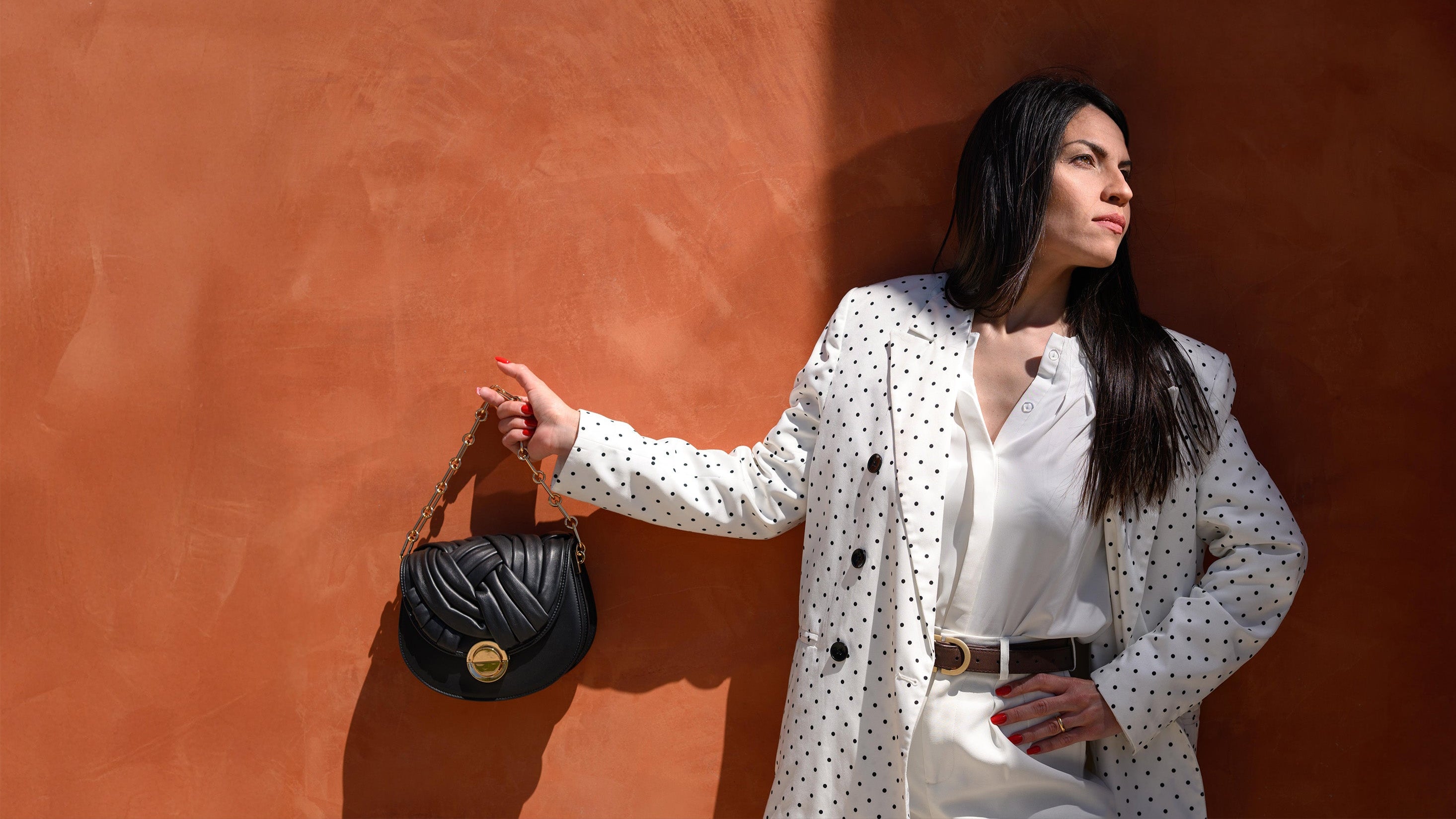 ALMA | Borsa intrecciata in pelle | Nera