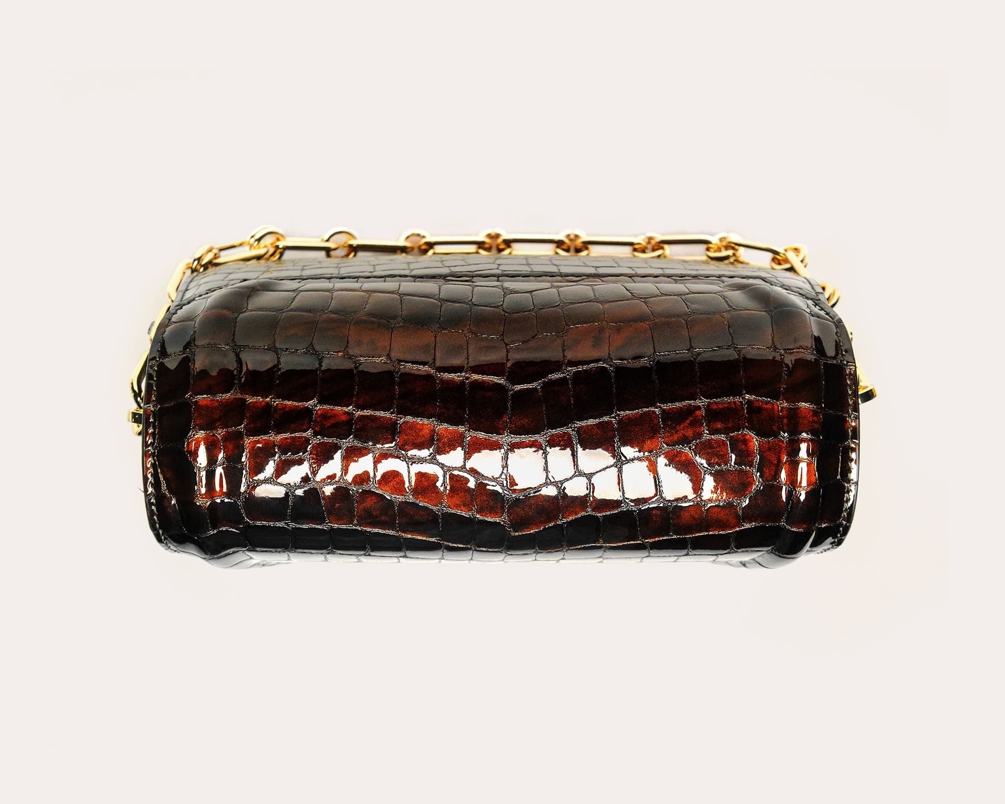TECLA | Borsa in pelle | Stampa Coccodrillo