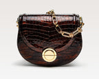 TECLA | Borsa in pelle | Stampa Coccodrillo