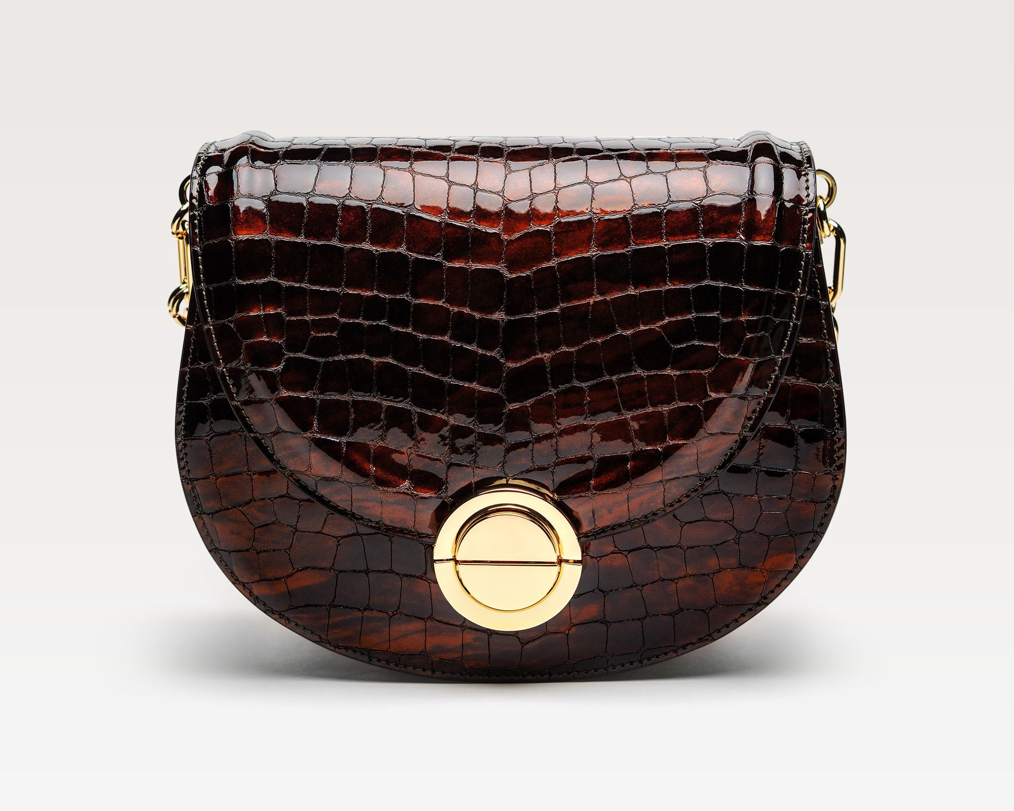 TECLA | Borsa in pelle | Stampa Coccodrillo