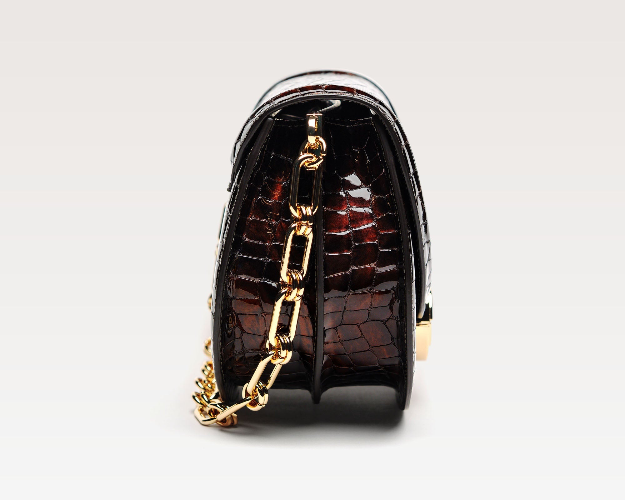 TECLA | Borsa in pelle | Stampa Coccodrillo