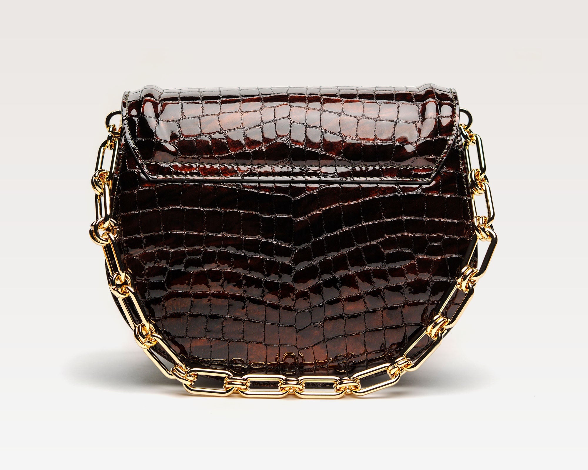 TECLA | Borsa in pelle | Stampa Coccodrillo