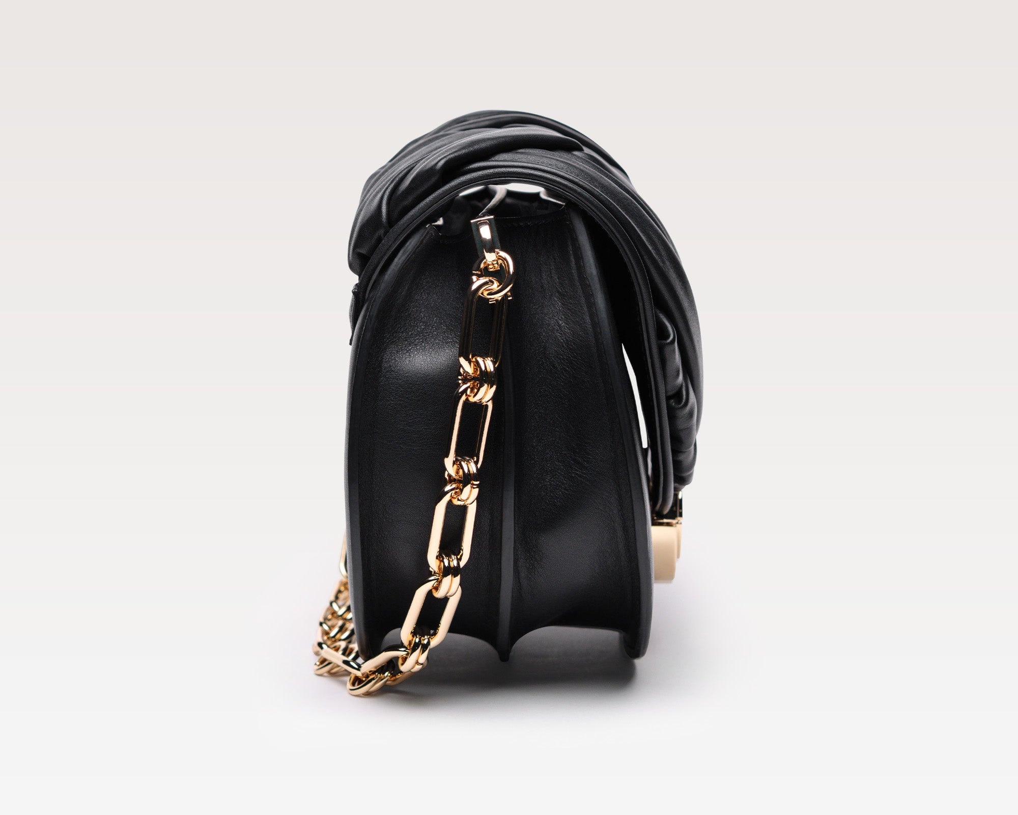 ALMA | Borsa in pelle con intreccio | Nera