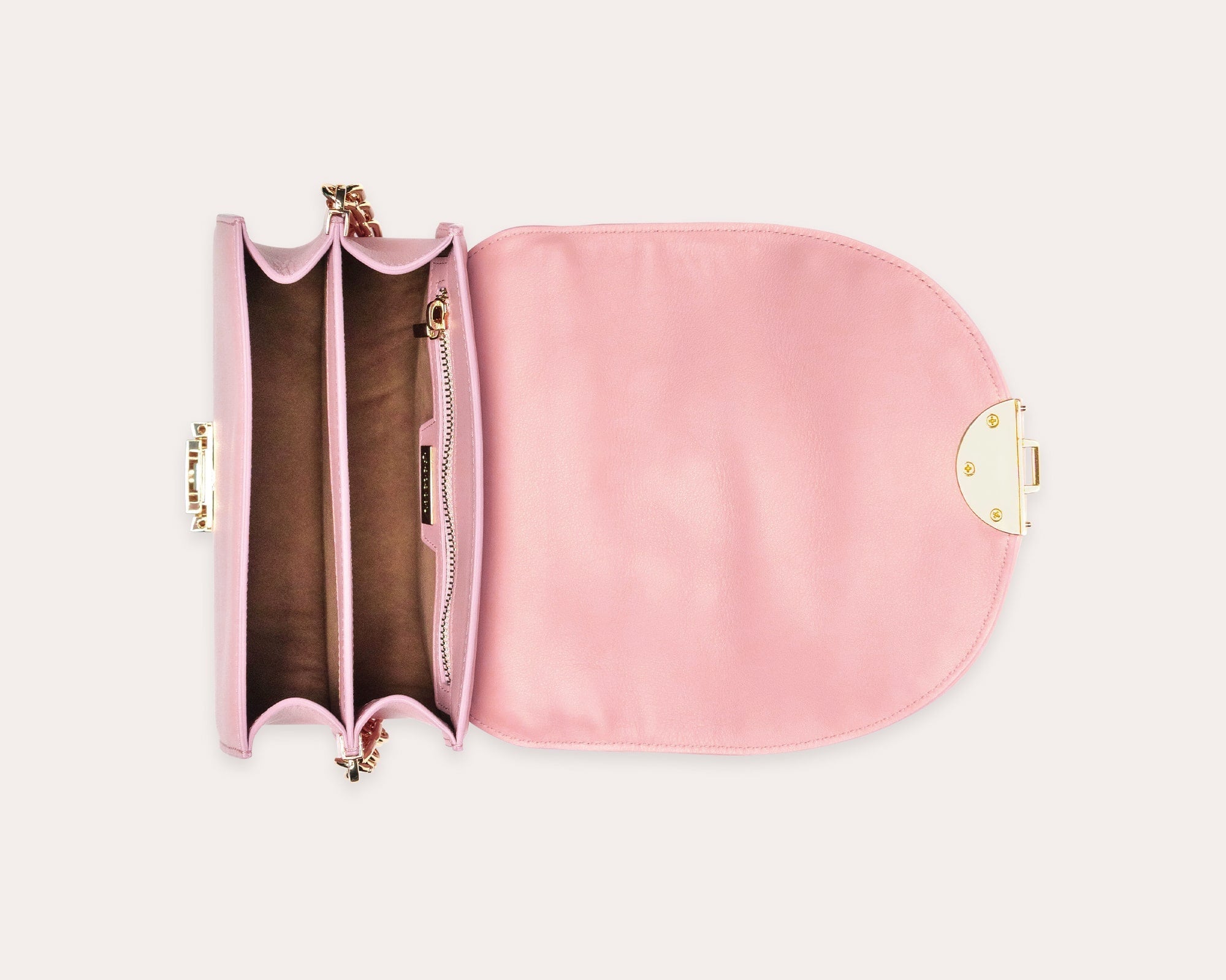 ALMA | Borsa in pelle con intreccio | Nude