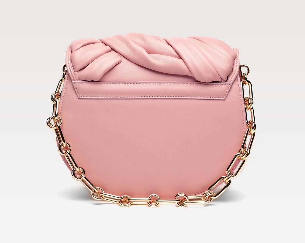 ALMA | Borsa in pelle con intreccio | Nude